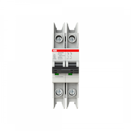 ABB SU202MR-K32 Sicherungsautomat K-Char., 10kA, 32A, 2P, RTT UL 489, Ringkabelanschluss