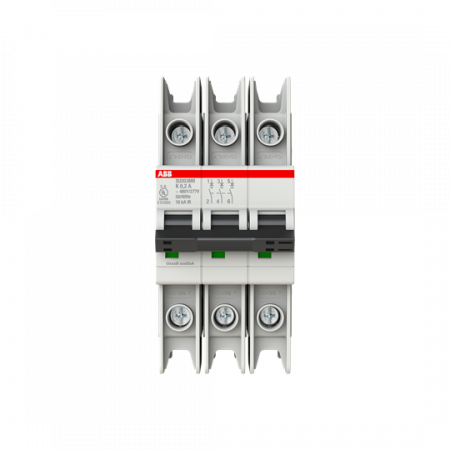 ABB SU203MR-K0.2 Sicherungsautomat K-Char., 10kA, 0.2A, 3P, RTT UL 489, Ringkabelanschluss
