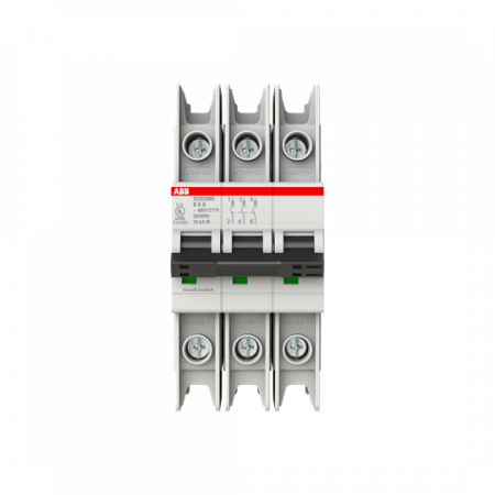ABB SU203MR-K6 Sicherungsautomat K-Char., 10kA, 6A, 3P, RTT UL 489, Ringkabelanschluss