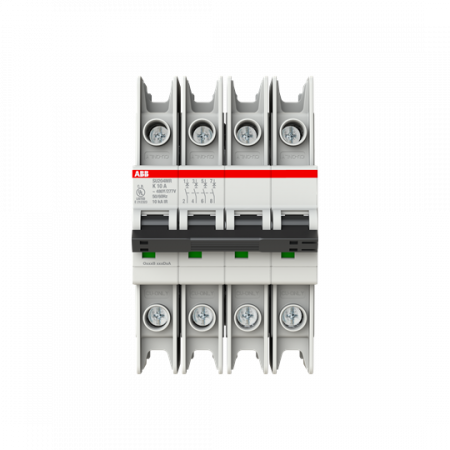 ABB SU204MR-K10 Sicherungsautomat K-Char., 10kA, 10A, 4P, RTT UL 489, Ringkabelanschluss