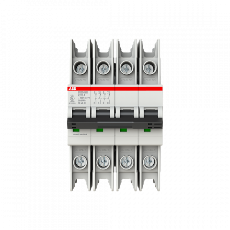 ABB SU204MR-K20 Sicherungsautomat K-Char., 10kA, 20A, 4P, RTT UL 489, Ringkabelanschluss