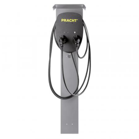 PRACT ALPHA1000 Doppel-Wallbox 2 x 11 kW | 2 x Typ 2 | 2 x 5,5 m Ladekabel | Lastmanagement | IP65