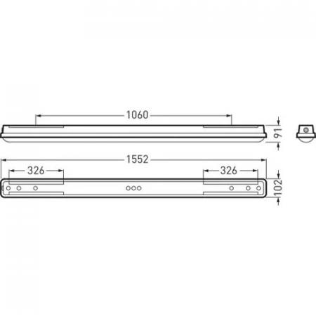 Trilux Oleveon F 1.5 LED Feuchtraumleuchte IP66 4000lm 4000K #7123240 Industrie & Gewerbe