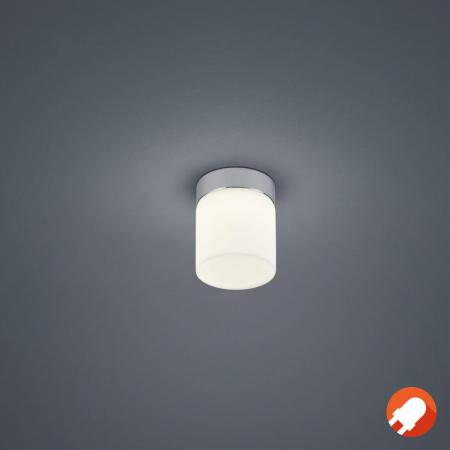 Helestra KETO LED Deckenleuchte in chrom ø10cm mit satiniertem Opalglas