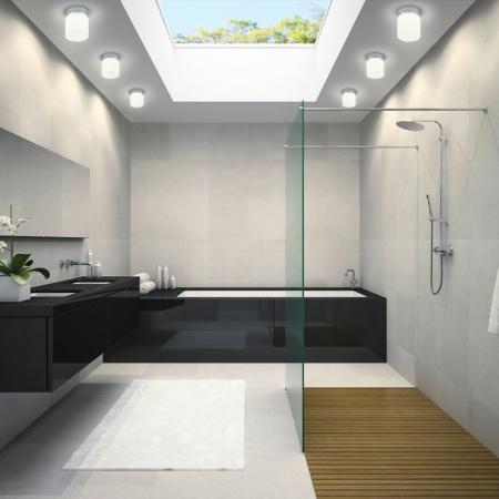 Helestra KETO LED Deckenleuchte in chrom ø10cm mit satiniertem Opalglas