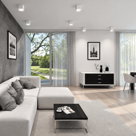 HELESTRA DORA LED Deckenleuchte 7,5 W 540 lm 2900 K Warmweiß 100 mm Mattweiß satiniertes Glas