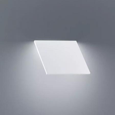 LED Wandleuchte Helestra Meta in Weiß bewegliches flaches 20x20cm LED-Panel