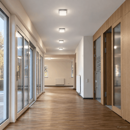 Helestra COSI 15/1905.06 LED-Wand- und Deckenleuchte 7 W 2900 K Warmweiß, Nickel matt, 610 lm, IP30, dimmbar