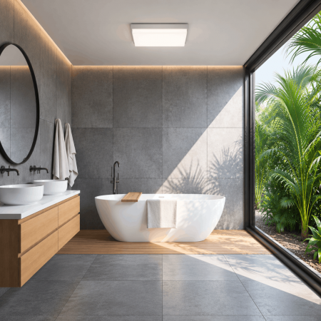 Helestra COSI 15/1907.04 LED-Deckenleuchte 26 W 2900 K Warmweiß, Chrom, 1840 lm, IP30, dimmbar
