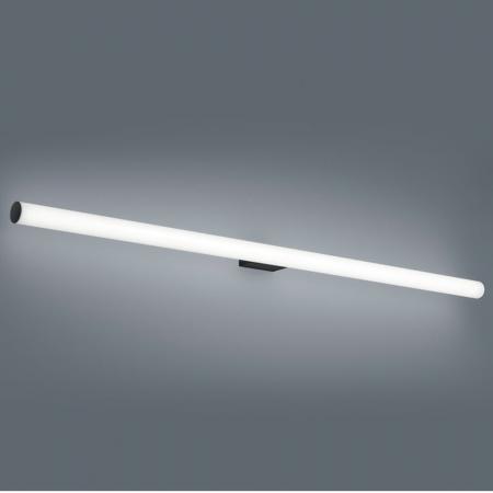 120cm Helestra LOOM LED Wandleuchte & Spiegeleuchte in matt Schwarz & Transparent satiniert