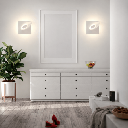 Helestra TAIL LED Wandleuchte 13 W 530 lm 2700 K Warmweiß CRI 90–100 indirekt dimmbar IP54 Mattweiß