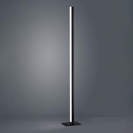 HELESTRA VENTA LED-Stehleuchte Mattschwarz-Chrom 31 W 2700 K Warmweiß 2690 lm dimmbar