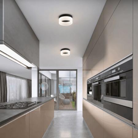 HELESTRA LIV 15/1632.22 LED Deckenleuchte 17 W 740 lm 2900 K Warmweiß CRI 90 dimmbar Mattschwarz ø20cm