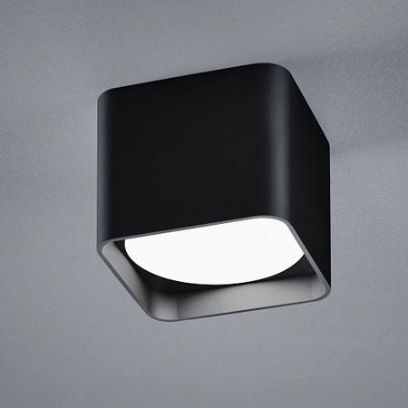 Helestra Quaderförmiger LED Deckenstrahler DORA in mattschwarz