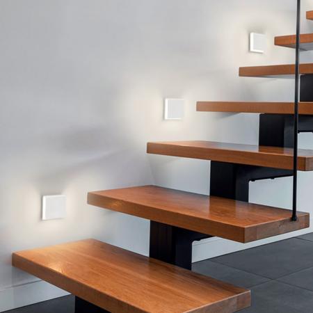 HELESTRA CANO Treppen LED-Wandeinbauleuchte 9,7 W 980 lm 2700 K Warmweiß Ra 90 230 V IP20 Mattweiß 62 mm Einbaubreite