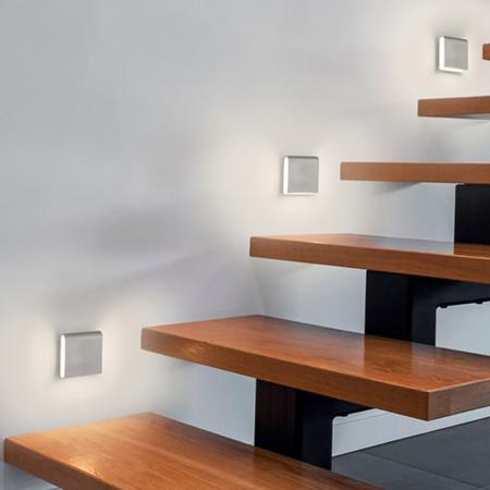 HELESTRA CANO LED-Wandeinbauleuchte 9,7 W 980 lm 2700 K Warmweiß Ra 90 230 V IP20 Aluminium matt  62 mm Einbaubreite