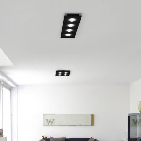 HELESTRA NOMI LED Deckenleuchte 28 W 3180 lm 2700 K Warmweiß 4-flammig dimmbar Schwarz