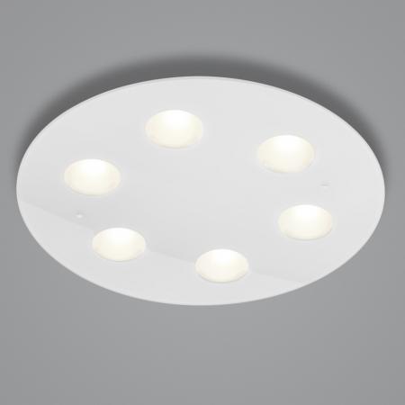 HELESTRA NOMI LED Deckenleuchte 36 W 4630 lm 2700 K Warmweiß 6-flammig dimmbar Weiß