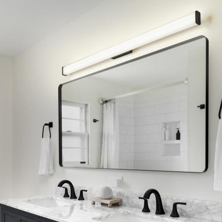 HELESTRA ALLA LED-Wandleuchte 24 W 1890 lm 3000/4000 K Warmweiß / /Neutralweiß Ra 90 230 V IP44 Mattschwarz 120 cm