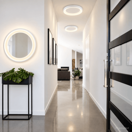 HELESTRA TYRA LED-Wand-/Deckenleuchte 32 W 1610 lm 2700 K Warmweiß Ra 90 230 V IP20 dimmbar Weiß 54 cm