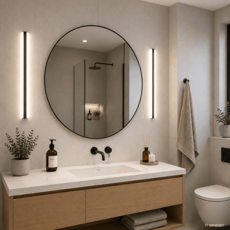 Helestra LOOM LED Wand- und Deckenleuchte 90 cm 36W 3000–4000K IP44 Mattschwarz