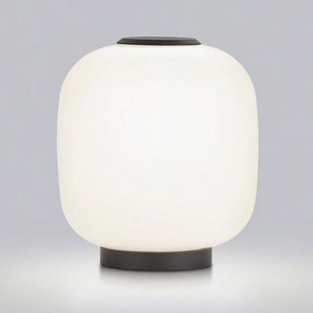 Helestra MILO Tischleuchte  mattschwarz mit Opalglas 270mm