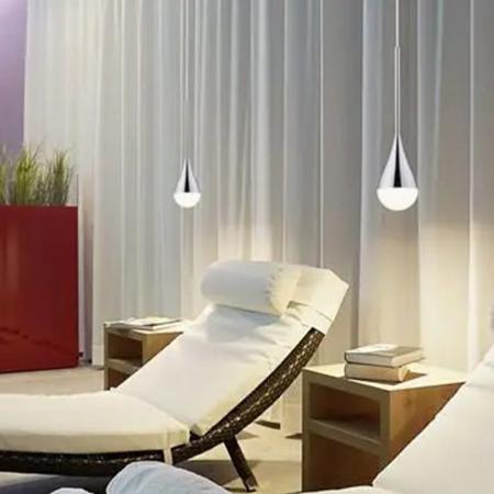 Helestra DUC 16/2630.04 LED-Pendelleuchte 9 W 2900 K Warmweiß, chrom, IP44, dimmbar