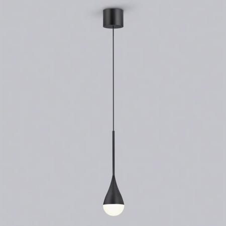 Tropfenförmige Helestra Pendelleuchte DUC in mattschwarz