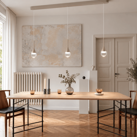HELESTRA DEEP LED Pendelleuchte 24 W 2130 lm 2700 K Warmweiß 3-flammig dimmbar höhenverstellbar Coffee