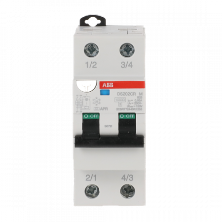 ABB DS202CR M B25 APR30 FI/LS-Schalter 10 kA, 2P, Typ A, B25, 30 mA AP-R kurzzeitverzögert 2 TE