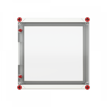 ABB V33CPNJ6_R Klappdeckel 320x320x50mm mit roten Schrauben