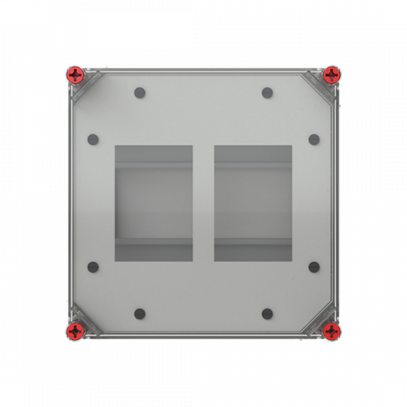 ABB VB33TDM2 Zählergehäuse für 2x eHZ VMS33 für 2x eHZ digitaler Zähler mit transparenten Deckel
