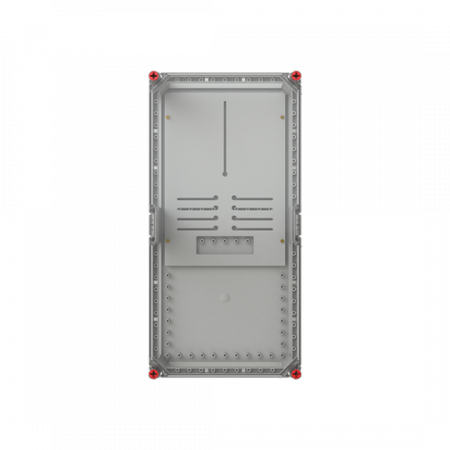 ABB VF63HT-QR Zählergehäuse 3-Punkt VMS63V mit Zählertragplatte 3-punkt mit transparenten Deckel