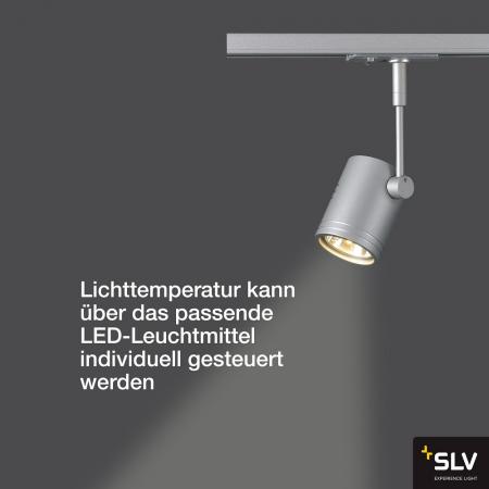 SLV 143442 BIMA I Leuchtenkopf, silbergrau, GU10, max. 50W, inkl. 1P.-Adapter