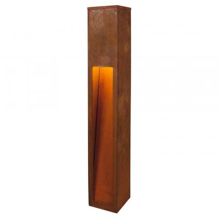 SLV 229411 RUSTY SLOT 80cm hohe Wegeleuchte aus Eisen mit Rostpatina IP44