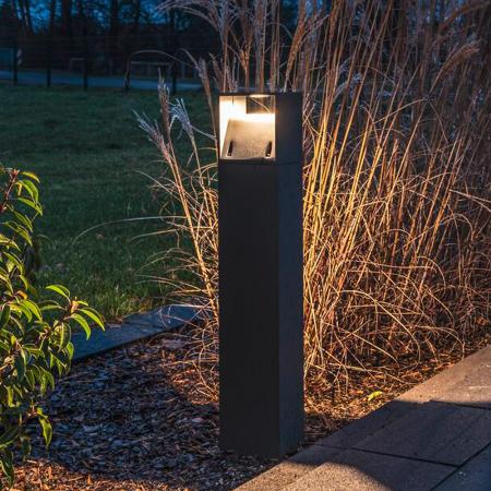 SLV 232125 LOGS 70cm hohe Wegeleuchte eckig anthrazit mit warmweisser LED
