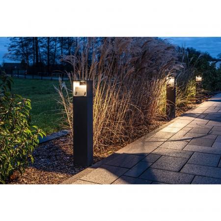 SLV 232125 LOGS 70cm hohe Wegeleuchte eckig anthrazit mit warmweisser LED
