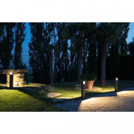 SLV 232125 LOGS 70cm hohe Wegeleuchte eckig anthrazit mit warmweisser LED