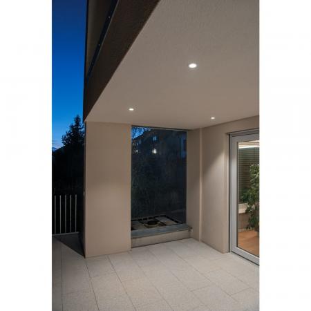 SLV 114441 PATTA-F Outdoor Deckeneinbauleuchte, rund, mattweiss, 38°, 3000K, inkl. Treiber