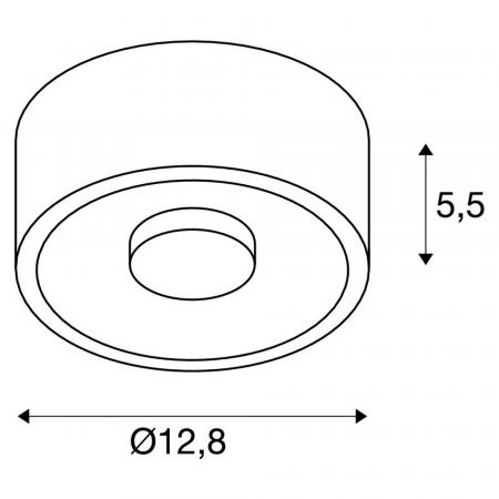 SLV 117351 COMFORT CONTROL weiße LED Wand- und Deckenleuchte warmweiße LED
