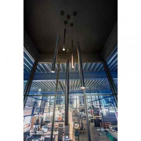 SLV 158400 HELIA 60, Pendelleuchte, LED, 3000K, rund, schwarz, flache Rosette zum Einbau, 7,5W