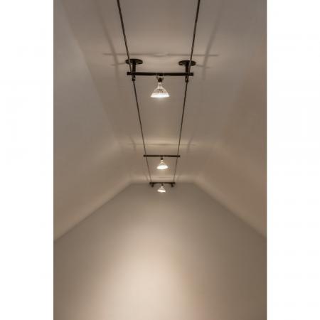 SLV 139090 COSMIC, Lampenhalter für TENSEO Niedervolt-Seilsystem in schwarz, schwenkbar, 2 Stück