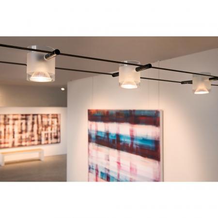 SLV 139122 COMET Seilleuchte für TENSEO Niedervolt-Seilsystem in chrom teilsatiniertes Glas