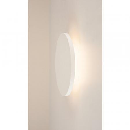 Bemalbare Gips Wandleuchte PLASTRA in weiß für inidividuelle Raumgestaltung inkl. warmweiße LED Ø 26cm SLV 148091