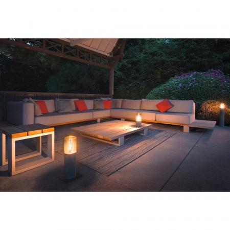 SLV 1000666 LISENNE POLE 70cm Basalt Wegeleuchte in grau mit Rauchglasabdeckung IP54