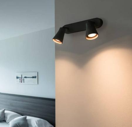 AVO Double Wand- und Deckenstrahler schwarz SLV 1000889