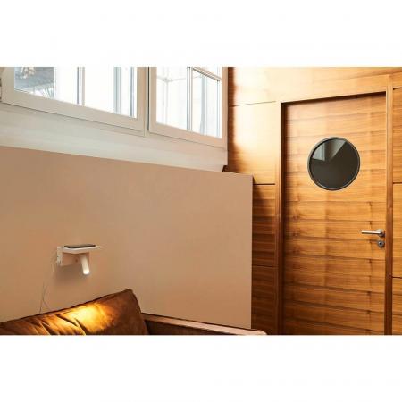 KARPO Bedside schwenkbare Wandleuchte eckig in weiß inkl. warmweißer LED SLV 1002140