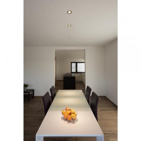 Schwarz-gold farbener SLV HORN MAGNA LED Deckeneinbaustrahler warmweißes Licht Akzentbeleuchtung SLV 1002594