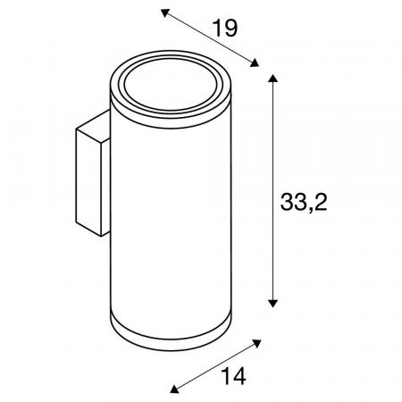 SLV 1003441 ENOLA ROUND UP&DOWN L Outdoor LED Wandleuchte anthrazit umschaltbare Farbtemperatur - hohe Farbwiedergabe