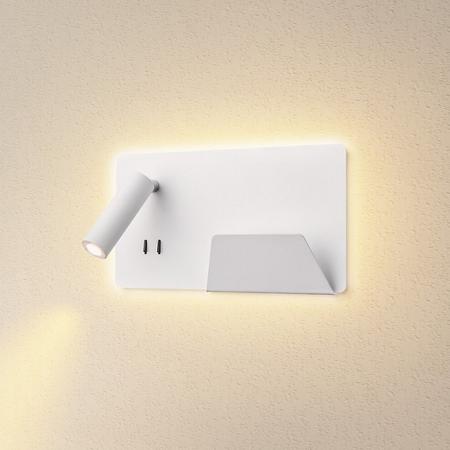 Bett- oder Leseleuchte SOMNILA in weiß mit warmweißen LEDs Version rechts inkl. USB Anschluss SLV 1003458